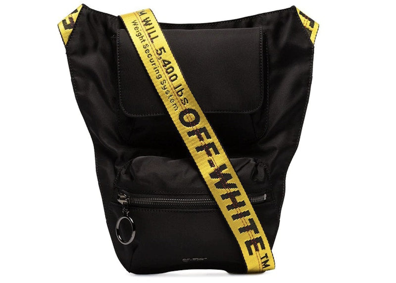OFF-WHITE Logo-Strap Crossbody Bag Black