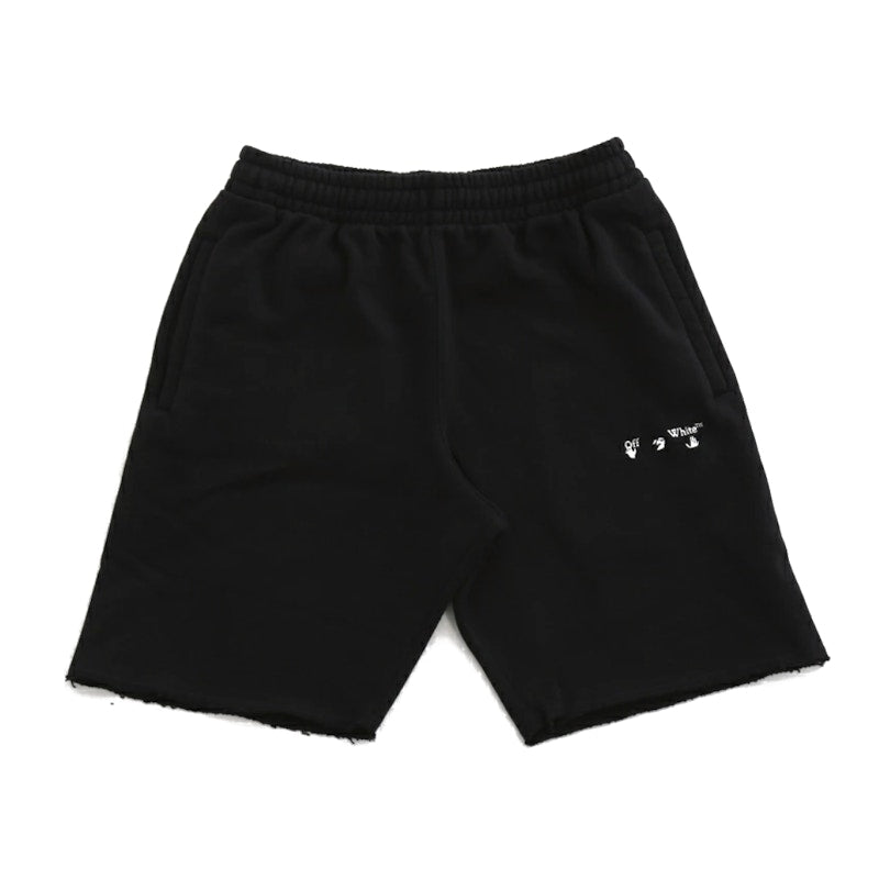 OFF-WHITE Logo Sweat Shorts Black/White