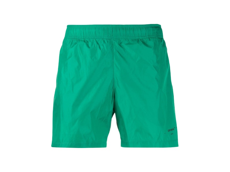 OFF-WHITE Logo Swim Shorts Mint/Black