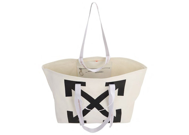 OFF-WHITE Logo Tote Canvas White