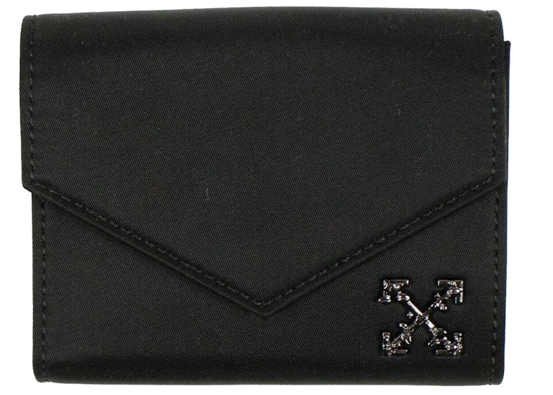 OFF-WHITE Logo Wallet (6 Card Slot) Nylon Small Black