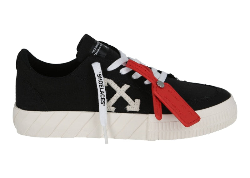 OFF-WHITE Low Vulcanized Canvas Sneaker Black White (Women's)