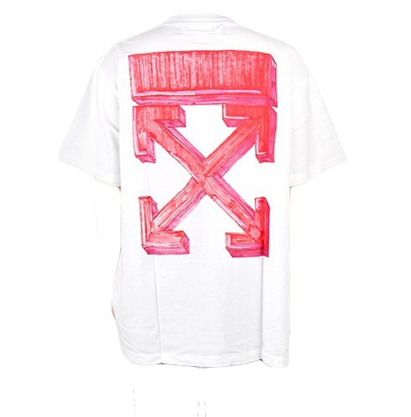 OFF-WHITE Marker Red Arrows Oversized Tee White