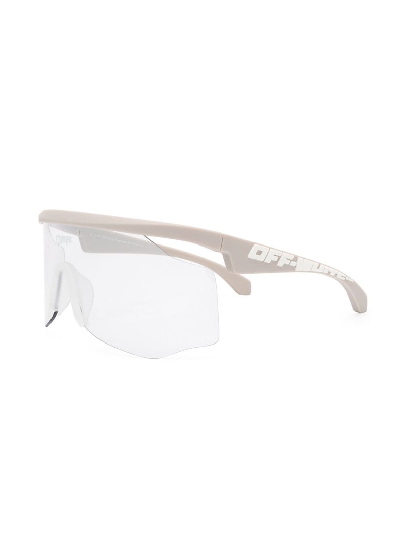 OFF-WHITE Mask Sunglasses Light Grey/White (OMRI003S20I060410601)