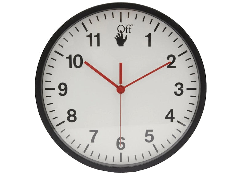 OFF-WHITE Matte Black Wall Clock