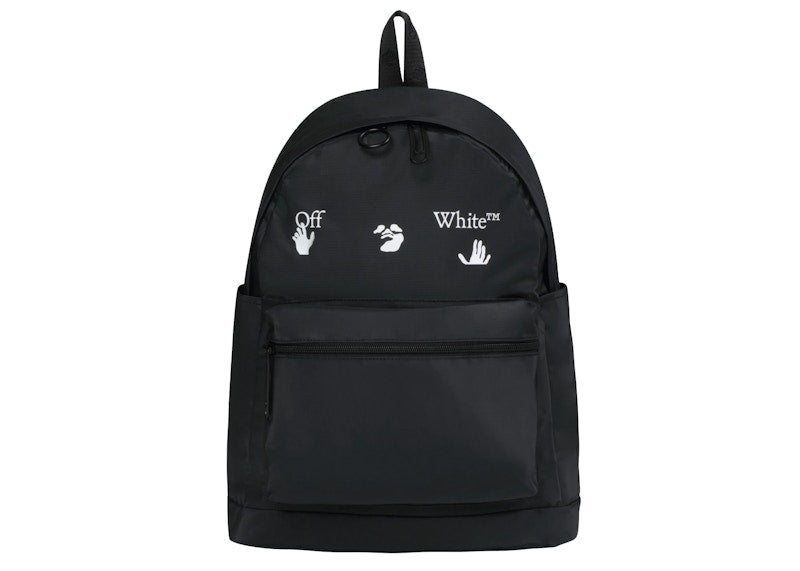 OFF-WHITE Matte Logo Print Backpack Black/White