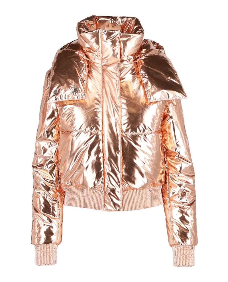 OFF-WHITE Metallic Puffer Jacket Copper