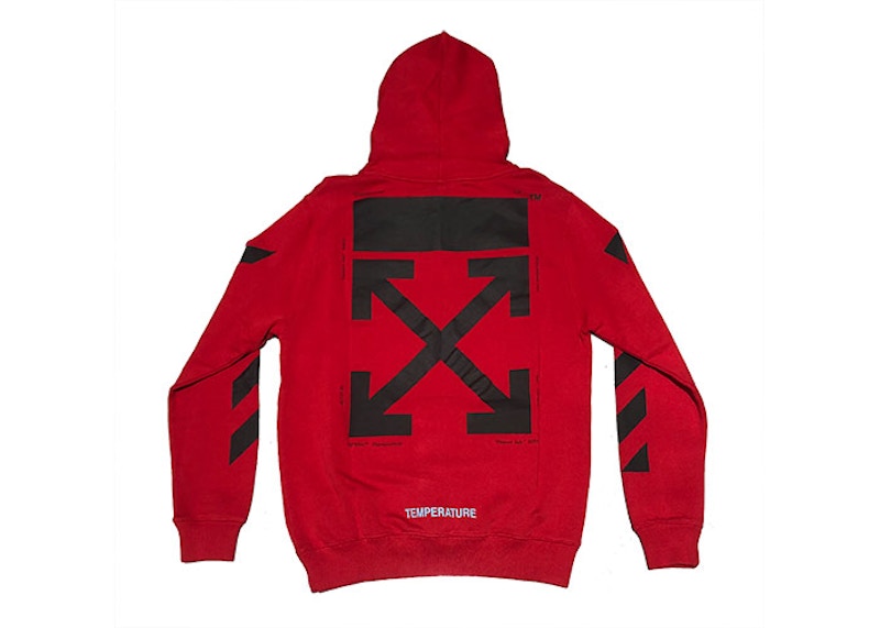 OFF-WHITE Mona Lisa Temperature Hoodie Red