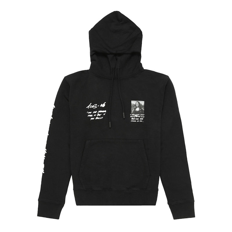 OFF-WHITE Monalisa Graphic Print Hoodie Black/White
