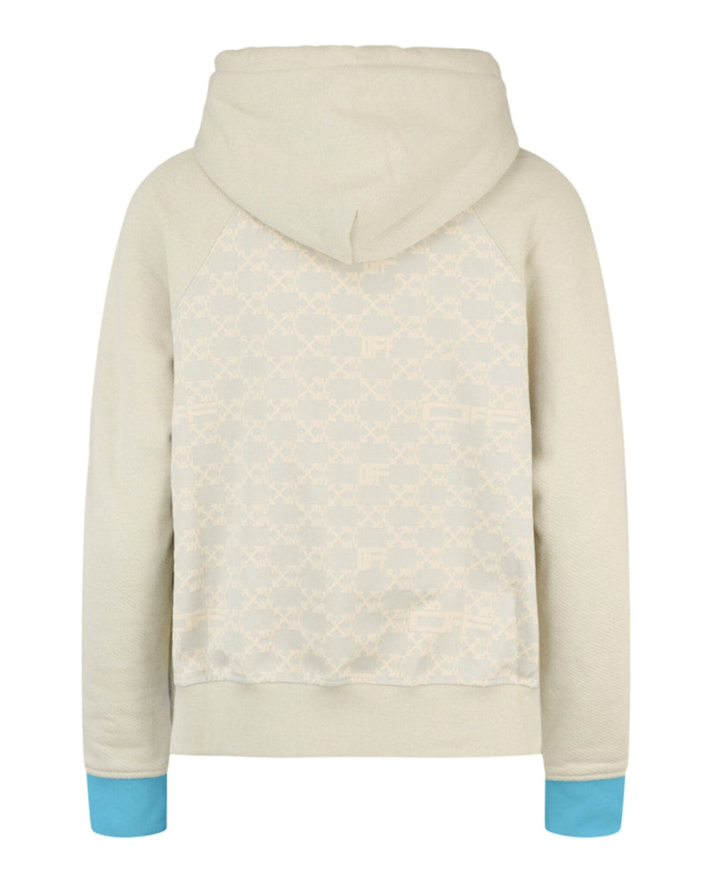 OFF-WHITE Monogram Crop Hoodie Green