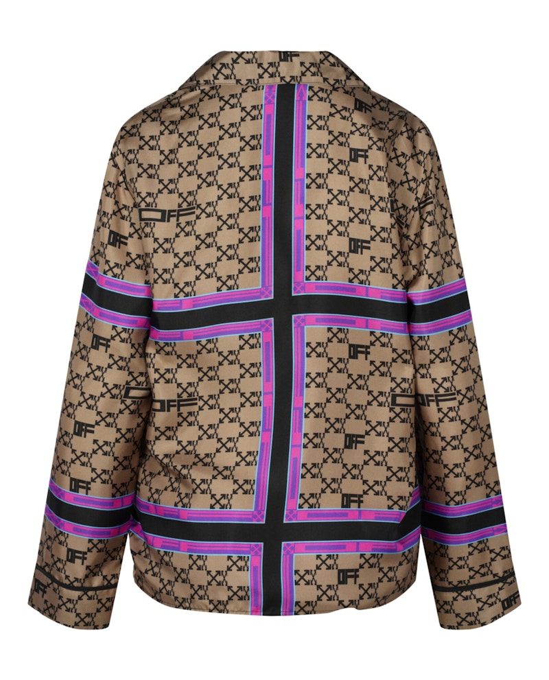 OFF-WHITE Monogram Pajama Silk Shirt Multi
