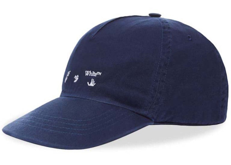 OFF-WHITE OW Logo Baseball Cap Navy