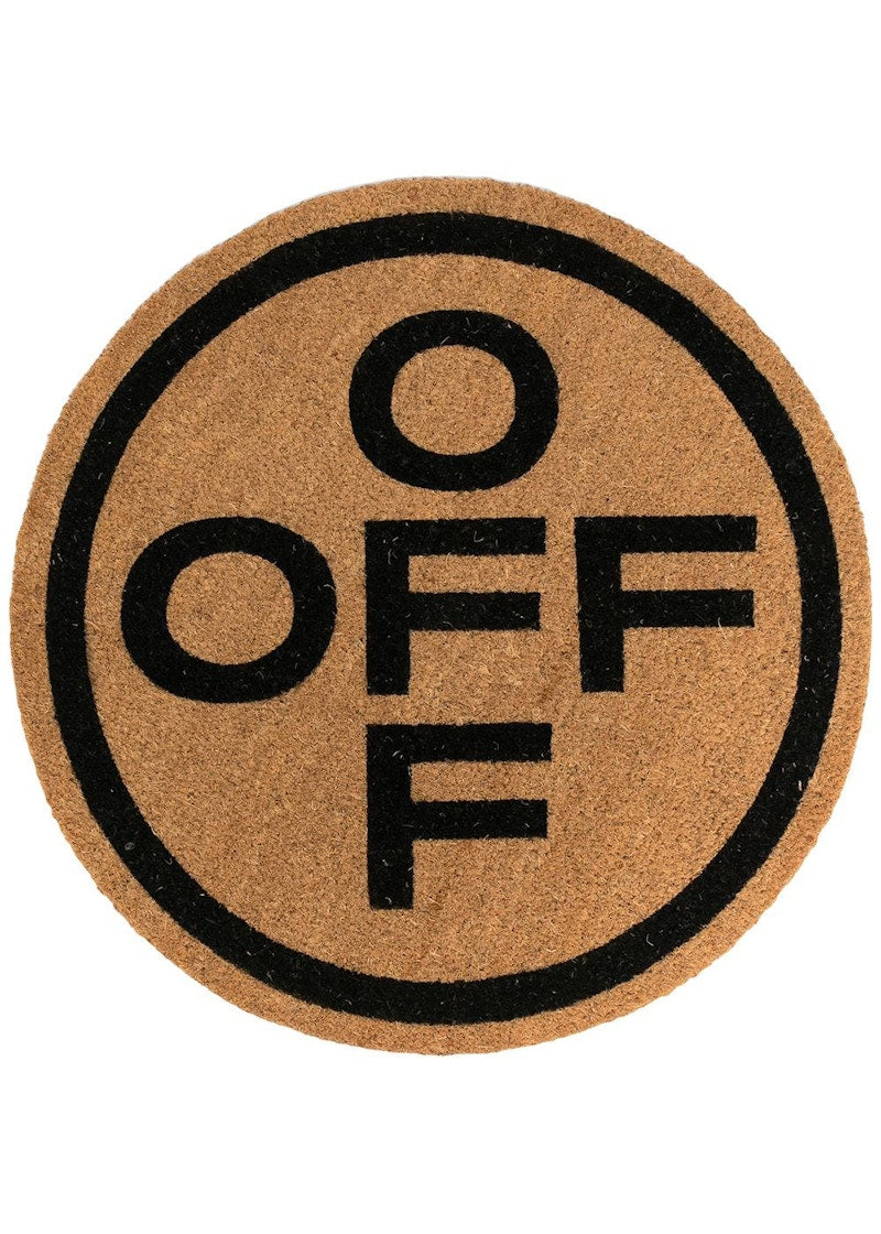 OFF-WHITE Off Doormat Beige Black