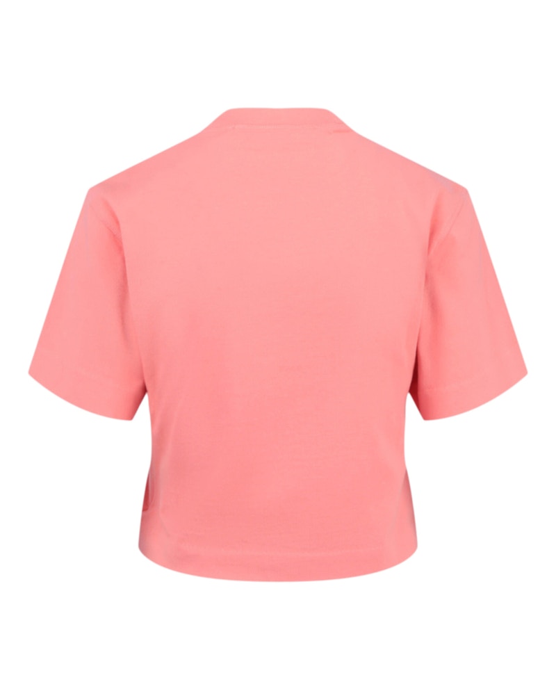 OFF-WHITE Off Hands Cropped T-Shirt Pink