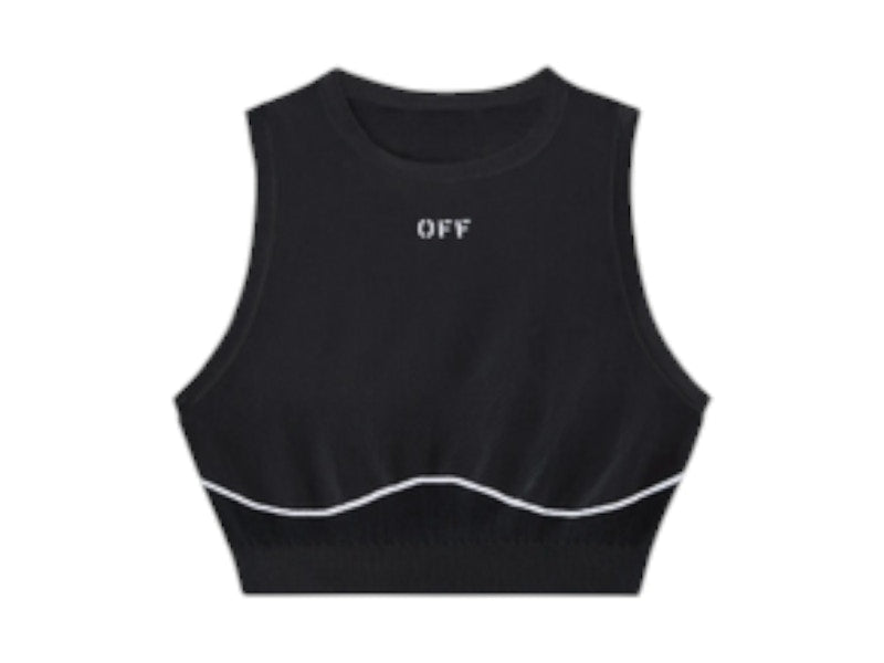 OFF-WHITE Off Stamp Seamless Top Black/Wh