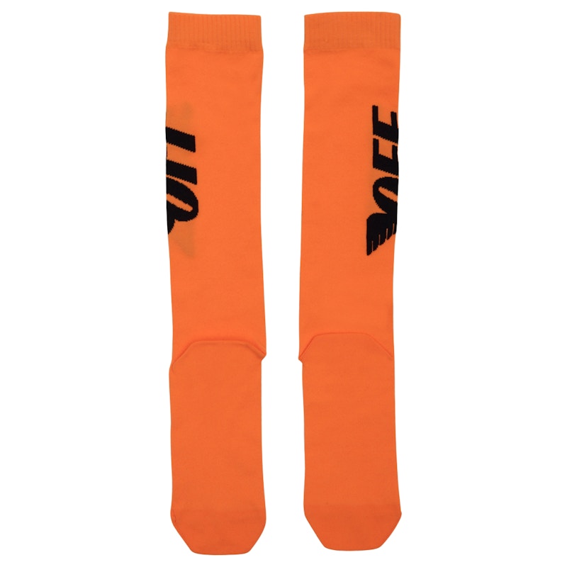 OFF-WHITE Off Wings Socks (SS19) Orange/Black