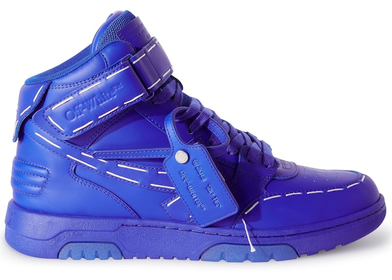 OFF-WHITE Out Of Office Low Sartorial Stitching Mid Top Blue Blue
