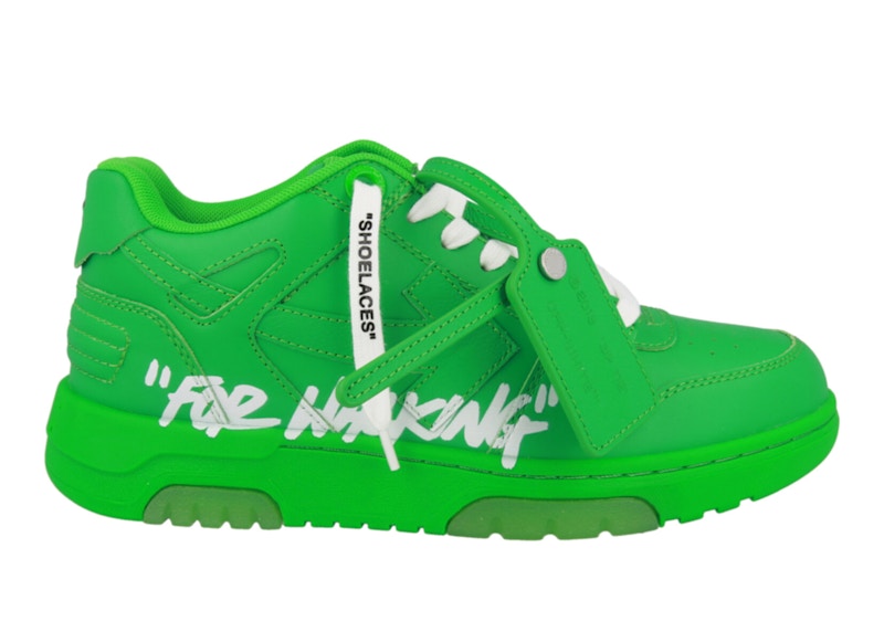 OFF-WHITE Out Of Office OOO "For Walking" Low Tops Green