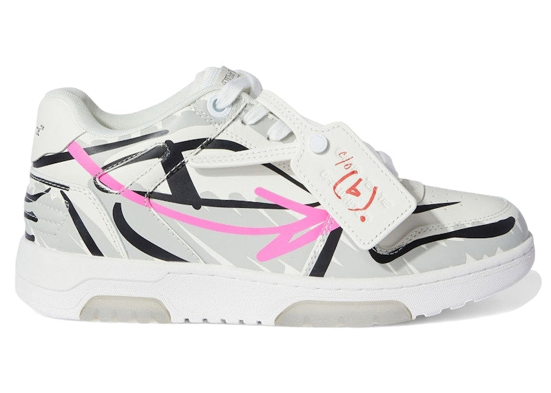 OFF-WHITE Out Of Office OOO Low Tops BSTROY Grey Pink (Women's)