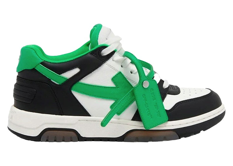 OFF-WHITE Out Of Office "OOO" Low Tops Black Green