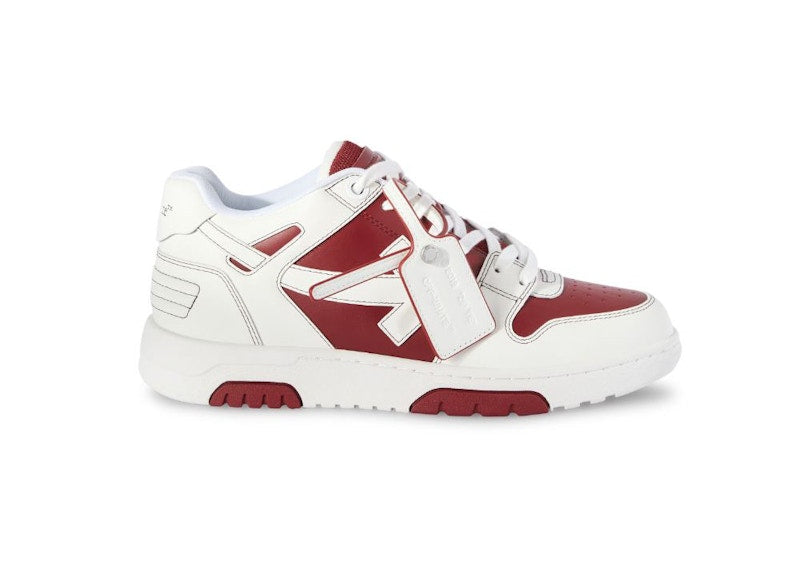 OFF-WHITE Out Of Office OOO Low Tops Brick Red White