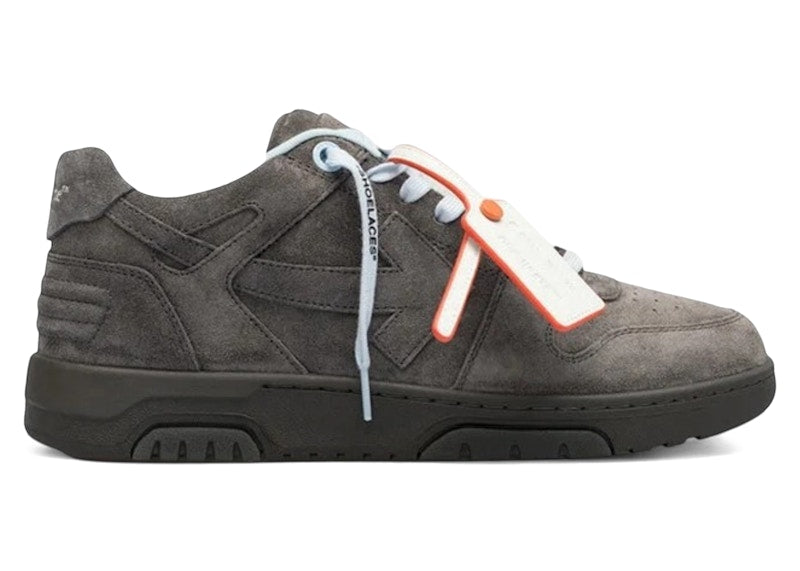 OFF-WHITE Out Of Office OOO Low Tops Dark Grey Pale Blue