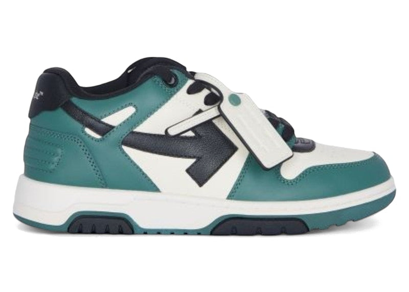OFF-WHITE Out Of Office OOO Low Tops Green Black Cream