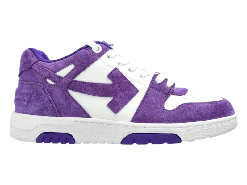 OFF-WHITE Out Of Office OOO Low Tops Purple Suede