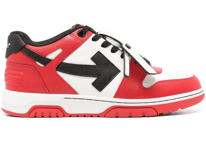 OFF-WHITE Out Of Office OOO Low Tops Red Black White (Red Sole)