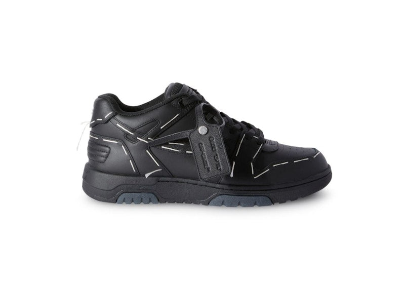 OFF-WHITE Out Of Office OOO Low Tops Sartorial Stitching Black Black