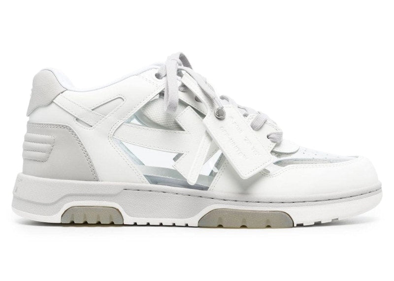 OFF-WHITE Out Of Office OOO Low Tops See Through Grey White