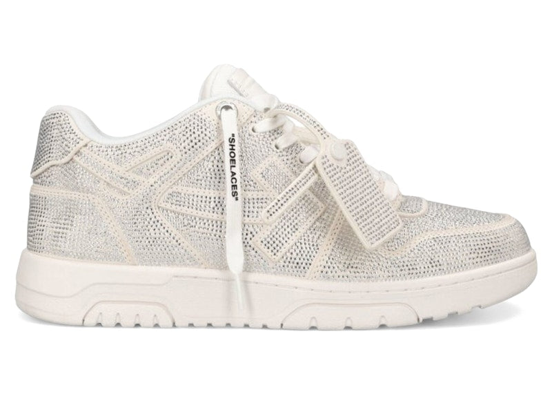 OFF-WHITE Out Of Office "OOO" Low Tops Strass White