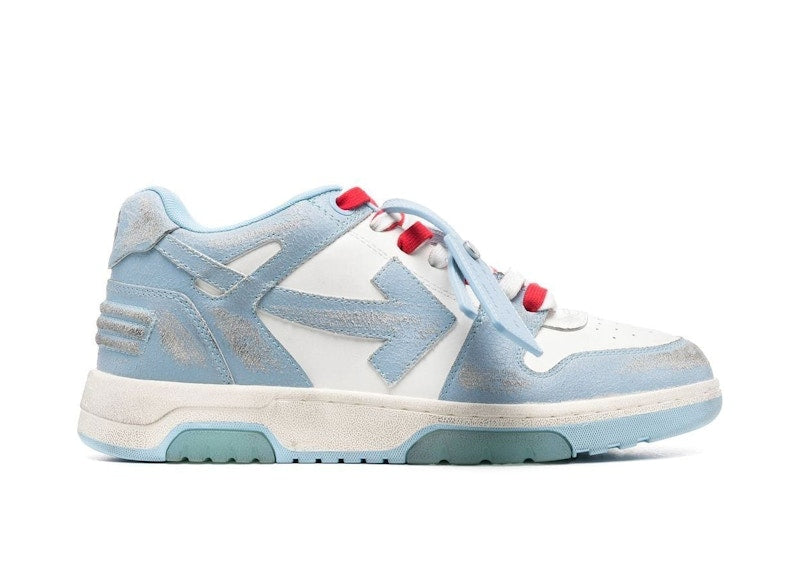 OFF-WHITE Out Of Office OOO Low Tops White Blue Vintage