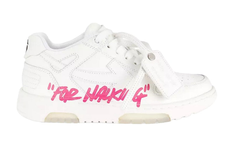 OFF-WHITE Out Of Office OOO Low Tops White Fuchsia (Women's)