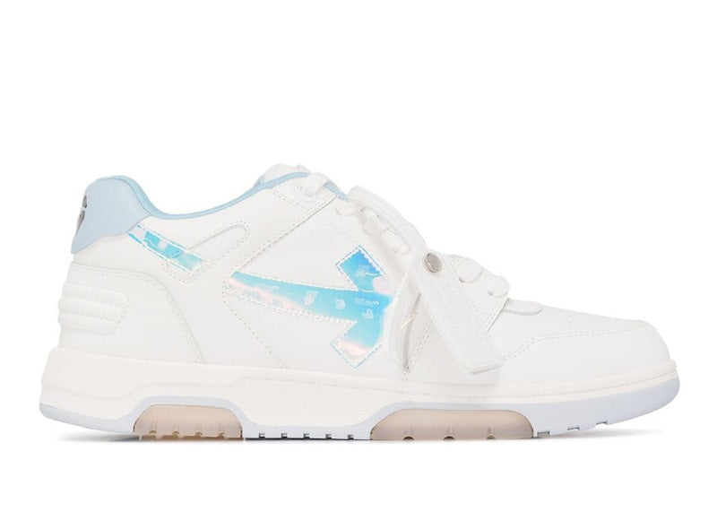 OFF-WHITE Out Of Office OOO Low Tops White Iridescent Blue