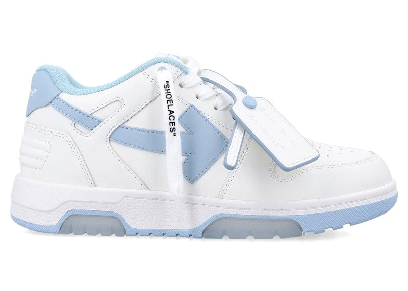 OFF-WHITE Out Of Office OOO Low Tops White Light Blue (Women's)