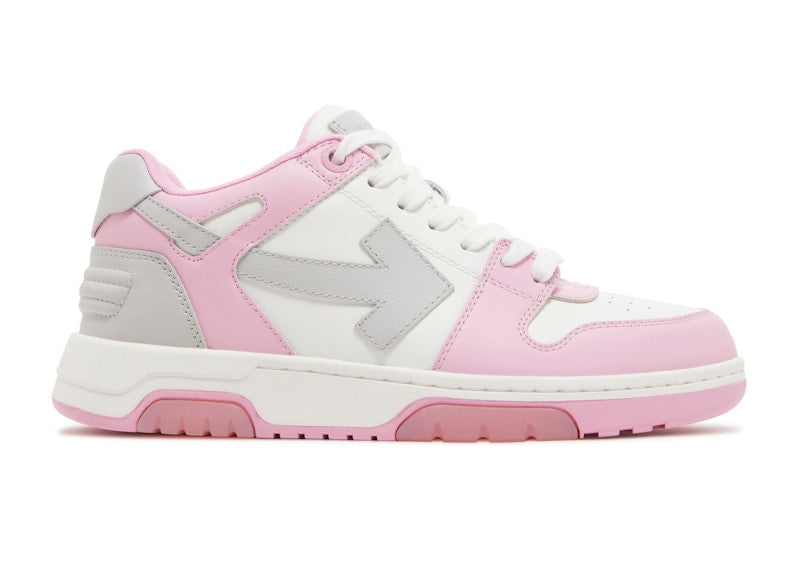 OFF-WHITE Out Of Office OOO Low Tops White Light Grey Light Pink (Women's)