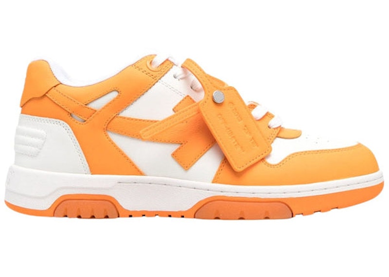OFF-WHITE Out Of Office OOO Low Tops White Light Orange
