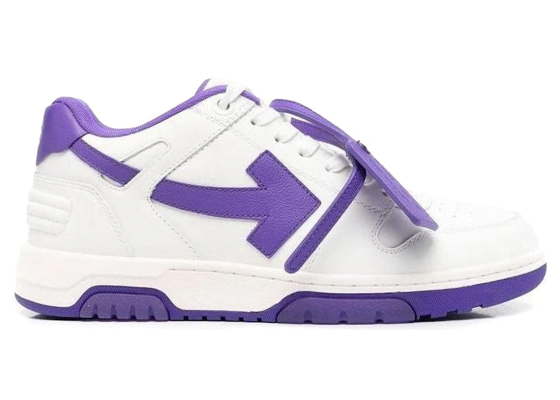 OFF-WHITE Out Of Office "OOO" Low Tops White Purple White