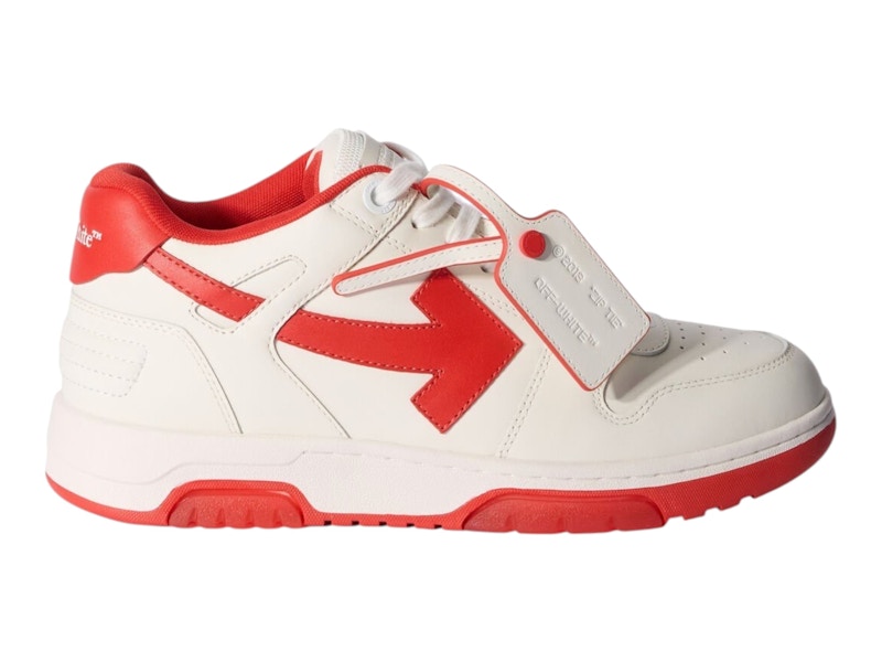 OFF-WHITE Out Of Office OOO Low Tops White Red FW25