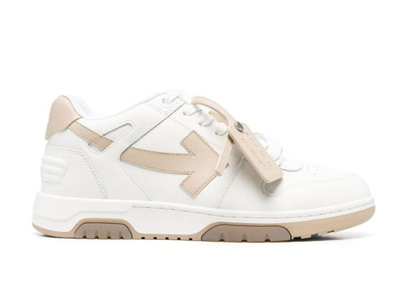 OFF-WHITE Out Of Office OOO Low Tops White Sand