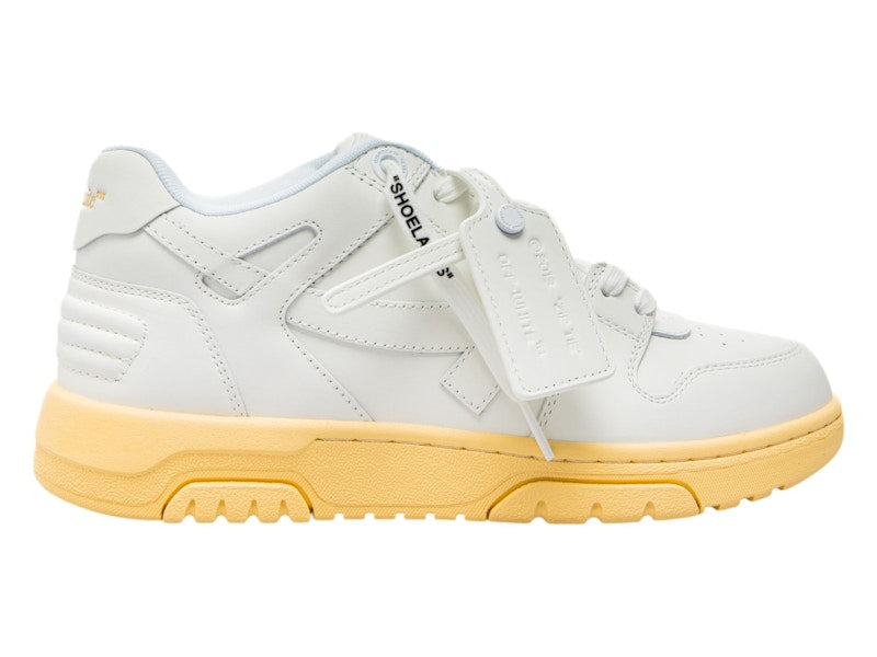 OFF-WHITE Out Of Office OOO Low Tops White Yellow