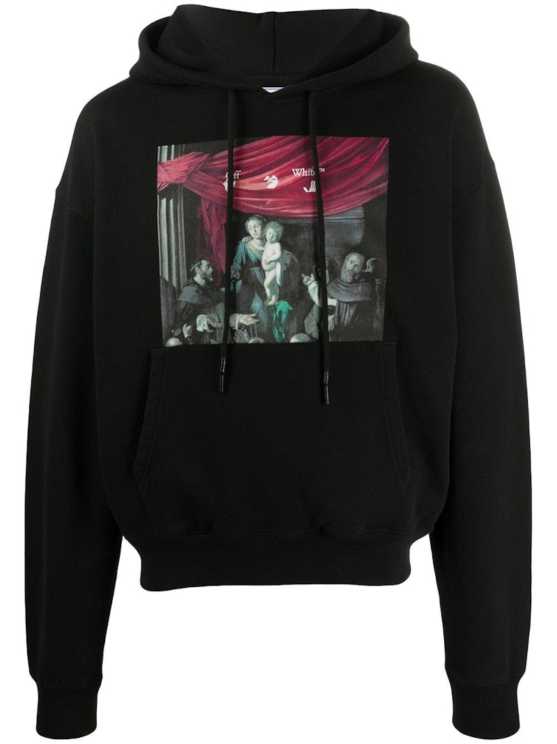OFF-WHITE Oversize Fit Caravaggio Painting Hoodie Black/Black