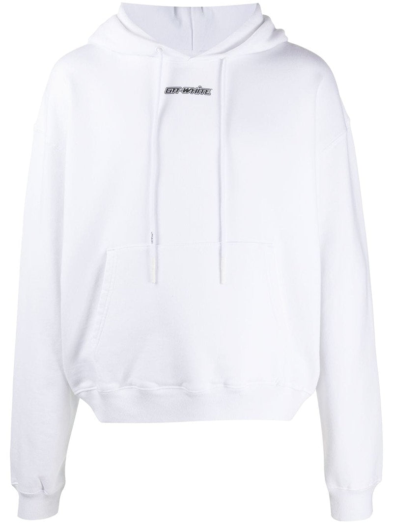 OFF-WHITE Oversize Fit Marker Arrows Hoodie White/Blue