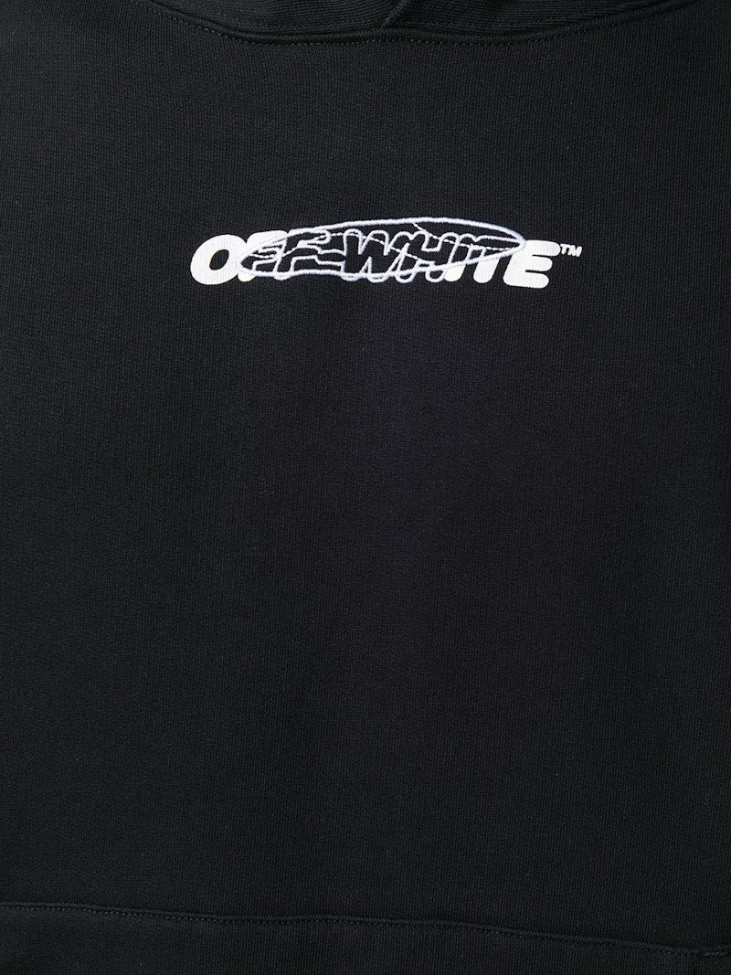 OFF-WHITE Oversize Fit Painters Hoodie Black/White