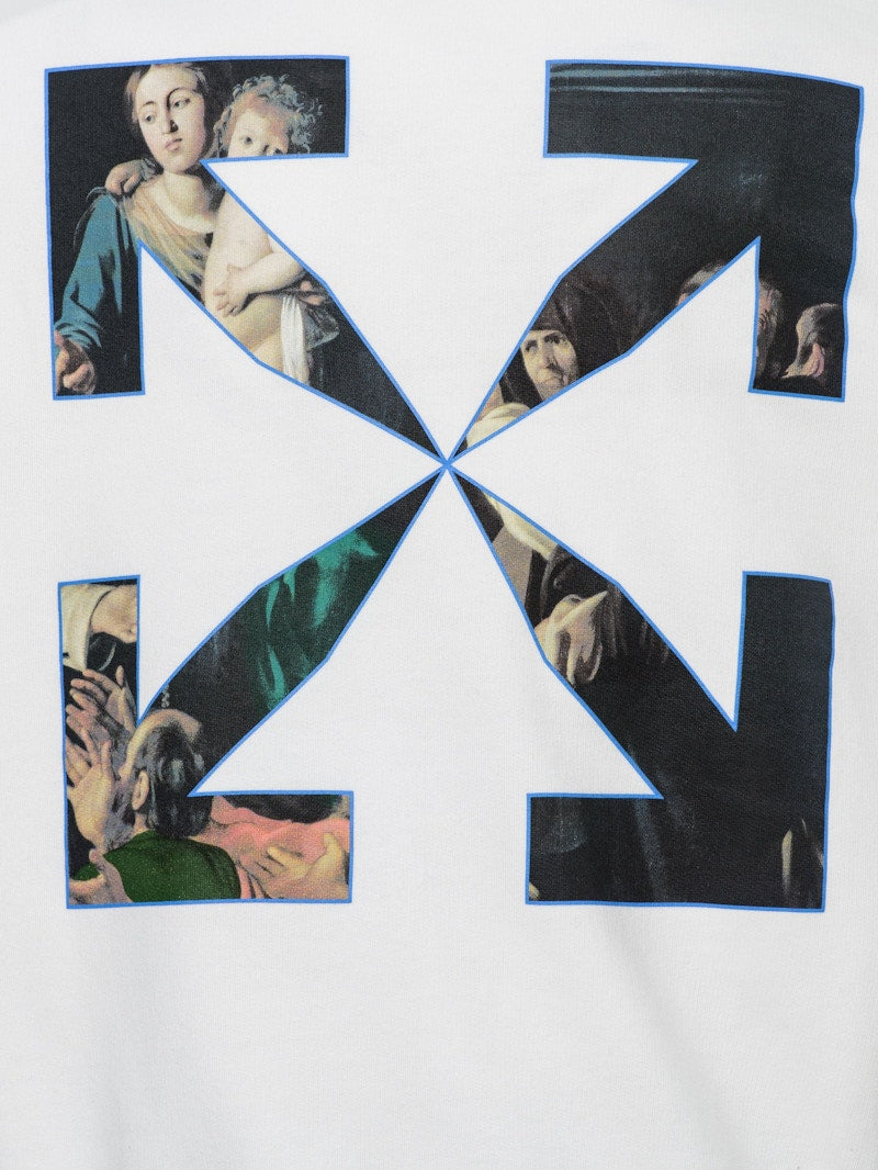 OFF-WHITE Oversize fit Caravaggio Painting Hoodie White/Black
