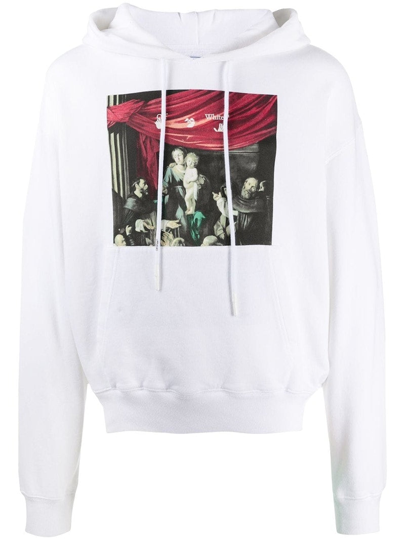 OFF-WHITE Oversize fit Caravaggio Painting Hoodie White/Black