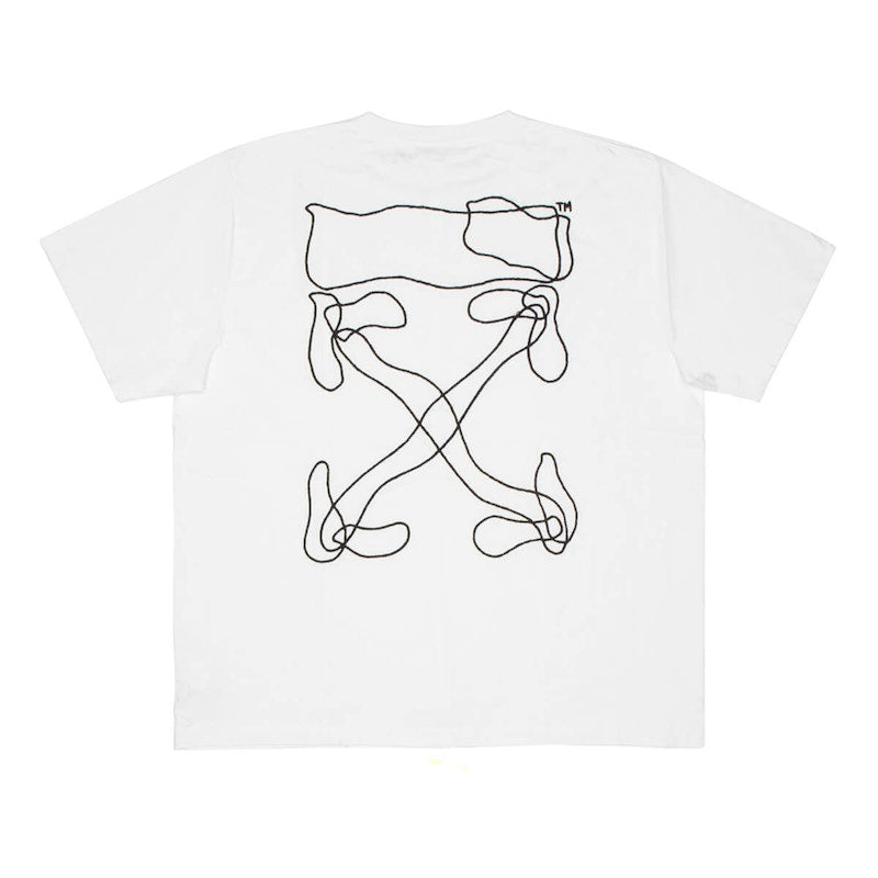 OFF-WHITE Oversized Abstract Arrows Embroidered T-shirt White/Black