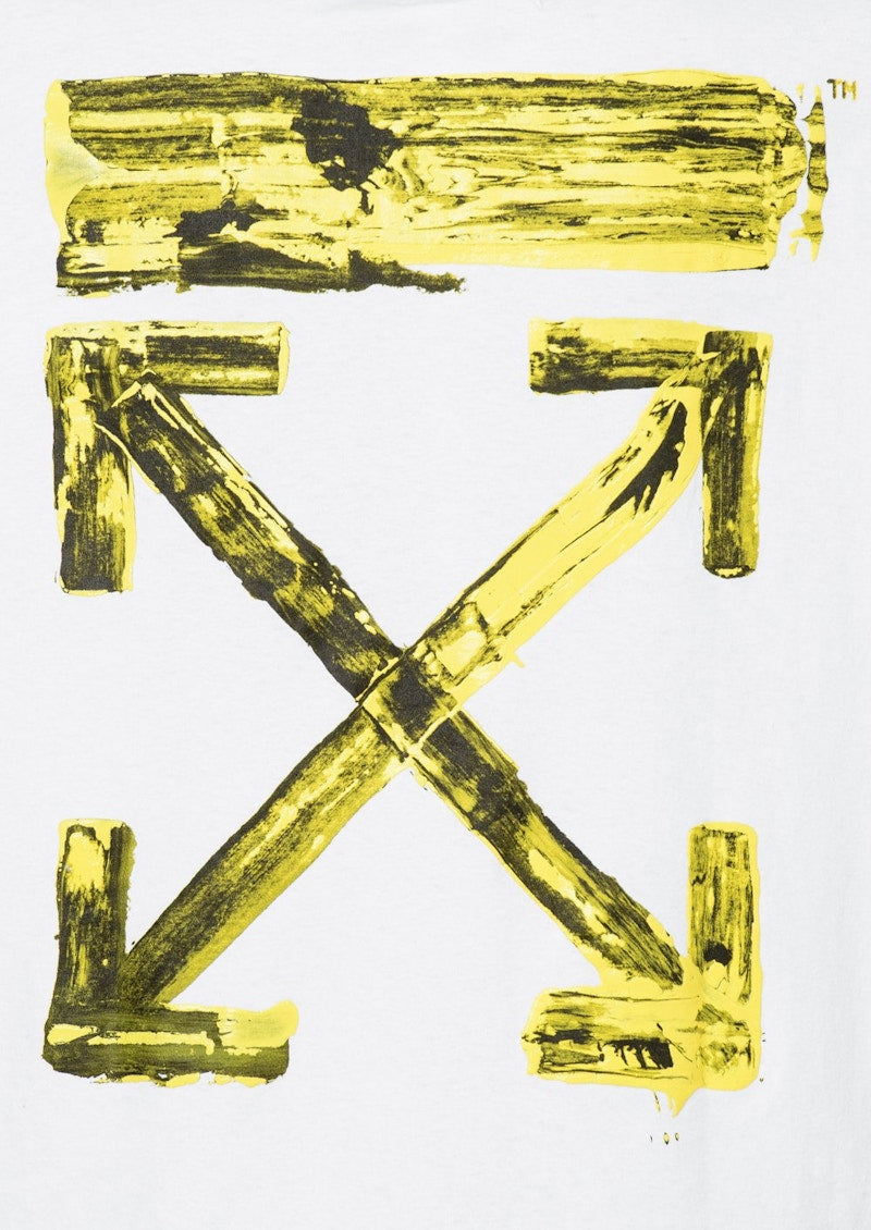 OFF-WHITE Oversized Acrylic Arrows S/S T-shirt White/Yellow