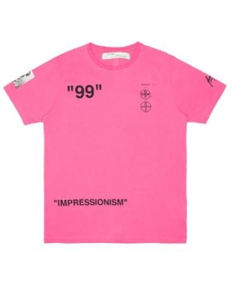 OFF-WHITE Oversized Boat Print T-shirt Pink/Black